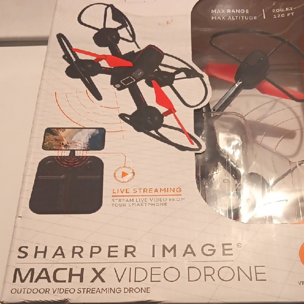 Sharper Image Mach X Video Drone,. NWOT